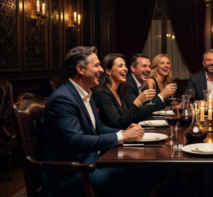 Grup de prieteni într-o seară cozy la Club Serata RO.